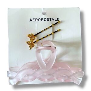 Aeropostale Pink and Gold Hair Accessories Set